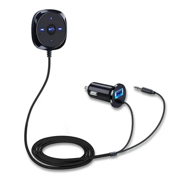 Комплект беспроводных автомобильных адаптеров USB2.0 Bluetooth для громкой связи, автомобильный аудиоприемник, Встроенный микрофон, музыкальный контроллер, стереозвук.