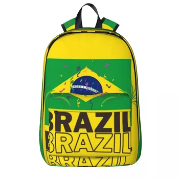 Национальный Флаг Бразилии Рюкзаки Большой емкости Студенческая сумка для Книг Сумка Через плечо Рюкзак для Ноутбука Дорожный Рюкзак Детская Школьная сумка