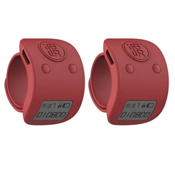 6-кратный мини-цифровой ЖК-дисплей с электронным кольцом для пальца, ручной счетчик, 6-значный перезаряжаемый кликер счетчиков-красный