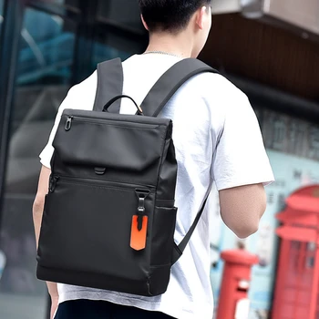 Высококачественный Водонепроницаемый нейлоновый мужской рюкзак для ноутбука, Модный черный рюкзак для деловых поездок, Городской Мужской USB-рюкзак для зарядки