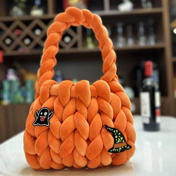 Стильная мини-тканая сумка на Хэллоуин для покупок и путешествий