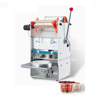 Ручная машина для запайки лотков для еды, устройство для запайки коробок для закусок быстрого приготовления на вынос 110 В 220 В