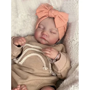 49 см Levi Reborn Baby Doll, уже раскрашенная, Готовая ко сну, Размер новорожденного 3D, на коже видны вены, Коллекционная художественная кукла