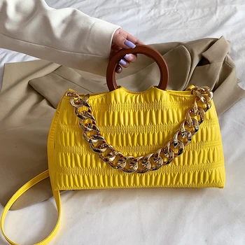 Роскошные сумки через плечо для женщин 2023, дизайнерская желтая сумка, высококачественные кожаные сумки через плечо, модные дорожные сумки-мессенджеры