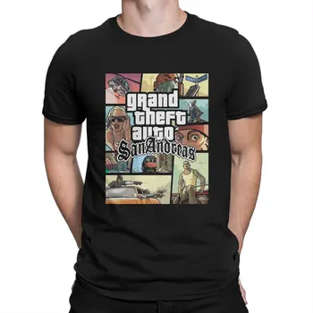 Новинка, мужские футболки Grand Theft Auto - San Andreas, футболка из 100% хлопка с круглым вырезом, футболки GTA San Andreas с коротким рукавом