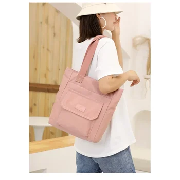 Модный тренд 2024 года, новая нейлоновая женская сумка, изысканная сумка через плечо большой емкости, модная и универсальная высококачественная сумка-тоут