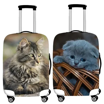 С рисунком кошки и собаки, Дорожный чемодан, Пылезащитный чехол, Защитный чехол для багажа, 18-32-дюймовый чехол для тележки, Пылезащитный чехол, аксессуары для путешествий