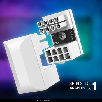 Разъем гидроусилителя руля видеокарты 6PIN / 8PIN Интерфейс блока питания, поворачивающийся на 180 градусов, адаптер графического процессора, артефакт проводки своими руками