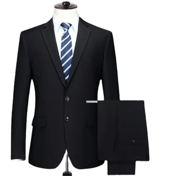 Мужской костюм черного цвета, высококачественный блейзер, очень большой свадебный костюм, очень большой плюс размер, XL 2XL 3XL 4XL 5XL 6XL 7XL 8XL