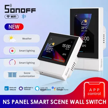 SONOFF NS Panel Smart Scene Настенный Выключатель EU/US Wifi Smart Thermostat Display Switch Control Работает С Ewelink Alexa Google Home