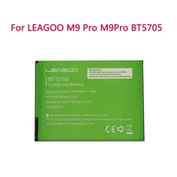 Высококачественный Оригинальный Аккумулятор BT-5705 3000 мАч Для LEAGOO M9 Pro M9Pro BT5705 BT-5705 Мобильного Телефона Smart Parts Bateria Batterie