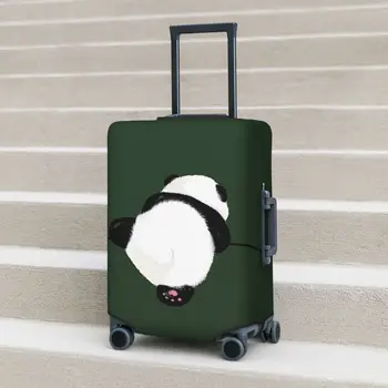 Чехол для чемодана с изображением милой панды, шест для скалолазания, забавный мультфильм о животных, принадлежности для багажа, защита для круизной поездки
