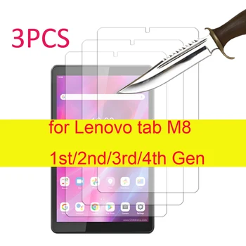 3 шт. для Lenovo tab M8 1-го, 2-го, 3-го, 4-го поколения, 8-дюймовая защитная пленка для экрана из закаленного стекла, 3 упаковки защитной пленки для планшета HD от царапин
