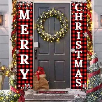 2023 Рождество Хэллоуин Дверь Крыльцо Украшение Веселого Рождества Баннер Декор Дома Висит Рождественский Знак Navidad Счастливый Подарок На Новый Год