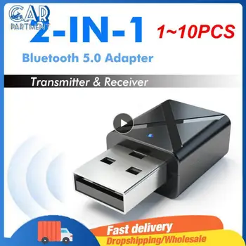 1 ~ 10ШТ 5.0 Bluetooth Аудиоприемник передатчик Мини 3,5 мм AUX Разъем стерео Bluetooth передатчик для телевизора ПК автомобиля USB Беспроводной