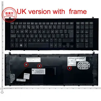 Великобритания Черная Новая Замена клавиатуры ноутбука HP для ProBook 4720 4720S