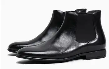 Зимние Новомодные Официальные Мужские ботинки 