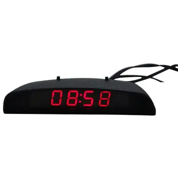 Электронные часы Полезные светодиодные автомобильные часы Автомобильный термометр с гладкой поверхностью