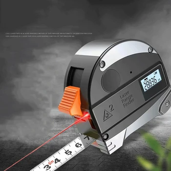Лазерная Измерительная лента F50 Цифровая Электронная Рулетка Нержавеющая лента Горизонтальная Вертикальная Линия Многоугловой измерительный инструмент