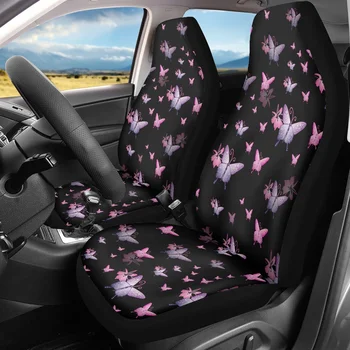 Чехлы для автомобильных сидений, красивый градиентный фиолетовый дизайн с бабочками, автомобильные аксессуары, комфорт Унисекс, высококачественные автомобильные принадлежности