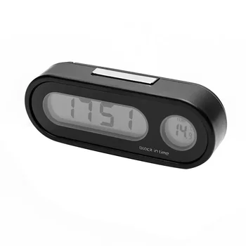 Мини-Электронные Автомобильные Часы Time Watch Автоматические Часы Со Светящимся Термометром ЖК-Подсветкой Цифрового Дисплея Аксессуары Для Укладки Автомобилей