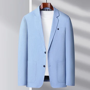 2023 Высококачественный модный Красивый трендовый костюм куртка мужской повседневный костюм весна осень Элегантные Повседневные блейзеры Полиэстер