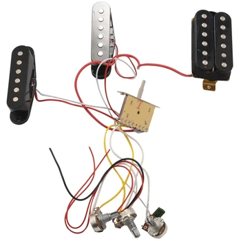 Качественный электрогитарный звукосниматель ST С предварительно подключенным 5-позиционным переключателем 2T1V управления звукоснимателем SSH