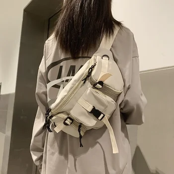 Новая уличная мужская нагрудная сумка спортивная поясная сумка Hong Kong wind trend everything crossbody bag girl