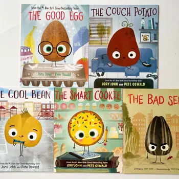 5 Книг Английский оригинал TheBadSeed Плохое Семя GoodEgg Хорошее Яйцо CoolBean Детская Веселая Книжка С картинками Libro Livre