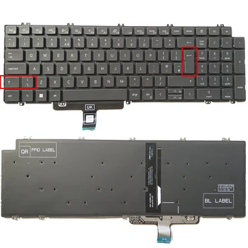 Британская Клавиатура с подсветкой для Dell Latitude 5520 5521, Precision 3560 3561 0N7N16 0T6FVY 0NCC1H PK133MM2B15 DLM20F9