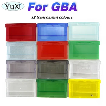 YuXi 1 шт. игровой картридж Пустая оболочка 12 Цветов для GBA Прозрачный пластиковый корпус кассеты Высококачественная Запасная часть
