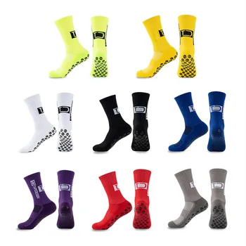 Противоскользящие футбольные носки для взрослых, высококачественные Спортивные носки с захватом, Унисекс, нескользящие Футбольные Баскетбольные хоккейные носки