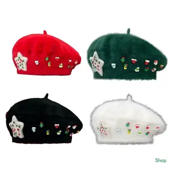 Челночная шляпа художника, рождественская шляпа художника для девочек, ветрозащитная шляпа для уличной фотографии