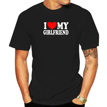 Рубашка I Love My Girlfriend, Рубашка I Heart My Girlfriend, Футболка GF, Подарки Для Бойфрендов, Костюм на День Святого Валентина, Графические Футболки
