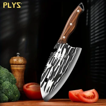 PLYS-овощной нож ручной работы, кованый разделочный нож, острый женский нож для удаления чешуи, нож для филе рыбы.