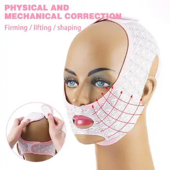 Бандаж для похудения подбородка и щек V Shaper V Line Lifting Mask Подтяжка лица с помощью ремня против морщин Маска для сна Красота и здоровье