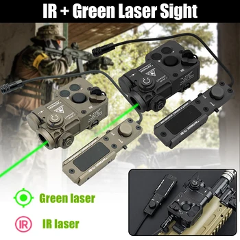 Тактическая Указка PERST-4 Aiming PEQ IR 850nm/Зеленый Видимый Лазерный Прицел с Переключателем Сброса KV-D2 Для Страйкбола 20 мм Picatinny Rail