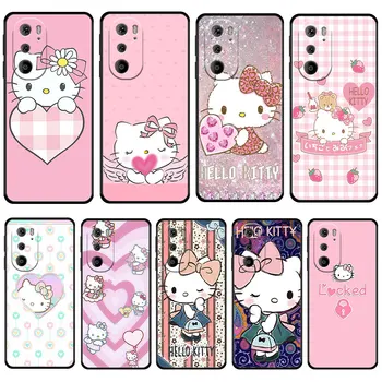 Чехол Для Телефона Moto G60 G30 G22 G31 G9 Edge 20 One Fusion G71 G52 Розовый Love Hello Kitty