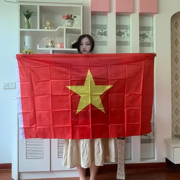 zwjflagshow флаг Флаг Вьетнама 3x5 футов 90x150 см 100% полиэстер Флаги стран Вьетнама, висящий Национальный флаг