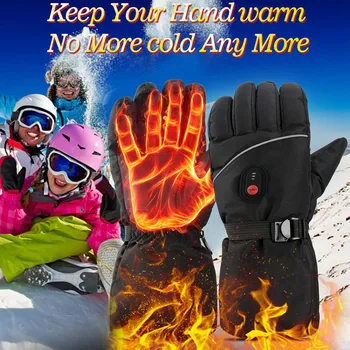 Зимние перчатки с подогревом, перчатки с регулируемой грелкой для рук, перчатки для скалолазания, пеших прогулок