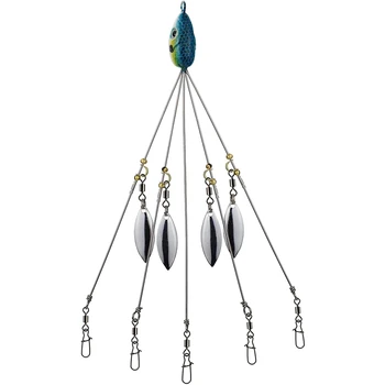 Оснастки Alabama Umbrella для рыбалки на окуня, набор приспособлений для пресноводной рыбалки, синий