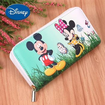 Кошелек Disney Mickey, длинный мультяшный кошелек для девочек, сумка принцессы Айши и Минни, Детский кошелек для монет, сумка для карт, Детский подарок на День рождения