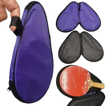 Фиолетовый чехол для ракеток для настольного тенниса с поясом, Оксфордская сумка для ракеток для пинг-понга, вместимость одной лопатки, рукава для ракеток в форме калебаса