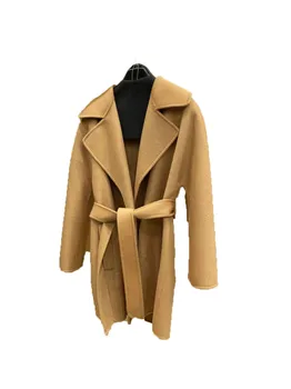 Двустороннее кашемировое пальто с большим отворотом, повседневная мода 2024, новинка зимы 1030 г.