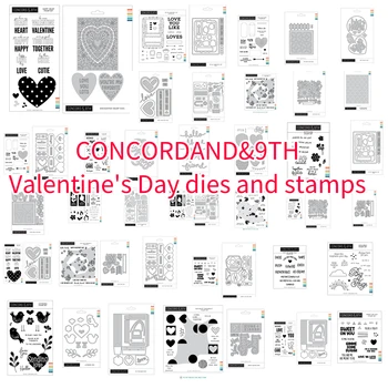 CONCORDAND & 9TH Valentine Штампы для резки металла, украшение для дневника, трафарет, шаблон для тиснения, Поздравительная открытка ручной работы своими руками