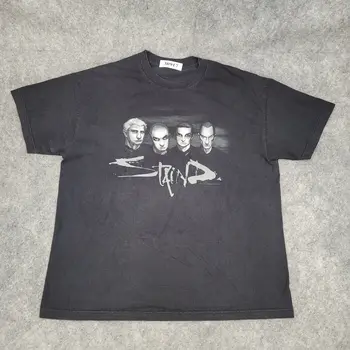 Винтажная футболка 2001 года STAIND Large Black Tour Merch 00s Y2K с длинными рукавами в стиле Ню-Метал Хард-Рок