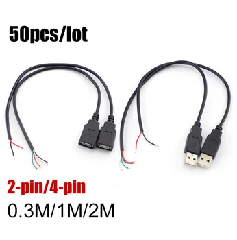Соединительный кабель USB 5 В USB 2.0 4-контактный разъем Micro Male female для передачи данных Шнур для зарядки питания своими руками Удлинитель зарядное устройство 2 4 Провода Адаптер