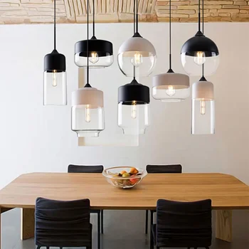 Современный светодиодный подвесной светильник Простые люстры на цоколе Креативные декоративные приспособления для бара, спальни, прикроватной тумбочки, кофейни, столовой