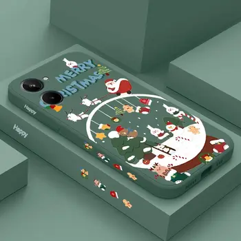 Рождественский Снежный Силиконовый Чехол Для Телефона Realme 10 10 Pro 10T 10 Pro Plus 9 7i 8 Pro 7 7 Pro 8 8i 9i 9 Pro C35 C25 C55 C31 Чехол