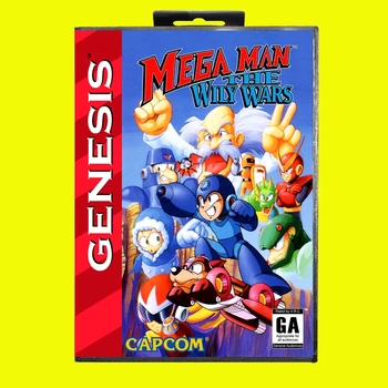 Игровая карта MegaMan THE WILY WARS MD, 16 бит, США, чехол для картриджа игровой консоли Sega Megadrive Genesis